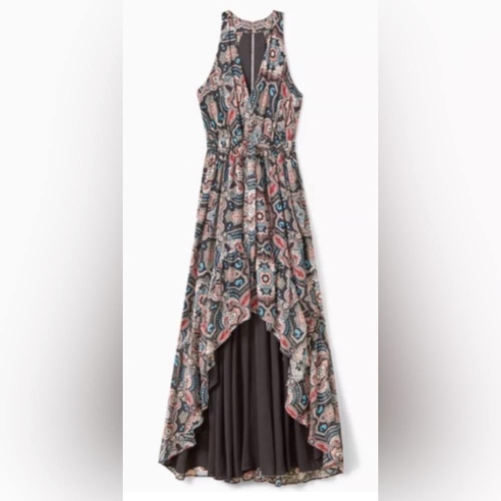 Ramy Brook Printed Savanna Paisley Print Silk Blend Maxi Dress Size Small - Picture 3 of 14
